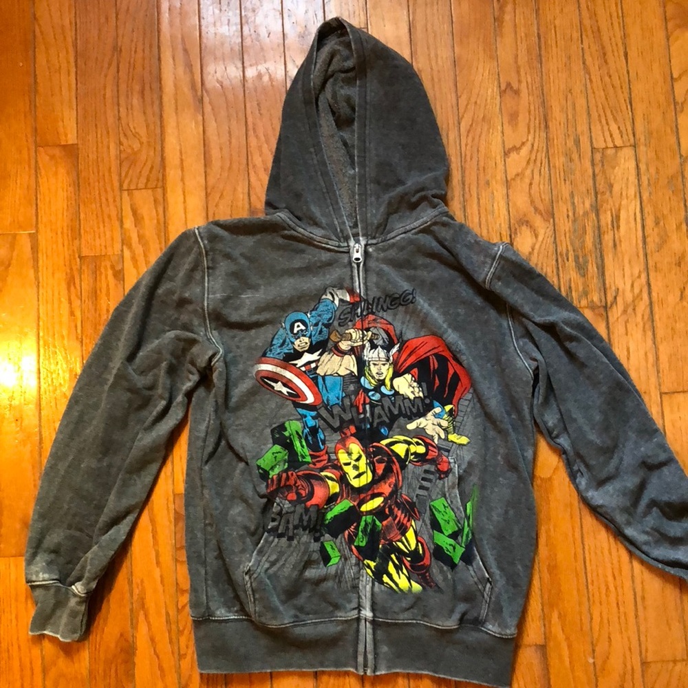 Youth Marvel comics zip up hoodie